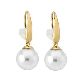 Золотые серьги женские с жемчугом Majorica Classic