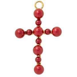 Золотая подвеска с жемчугом Majorica Cruces