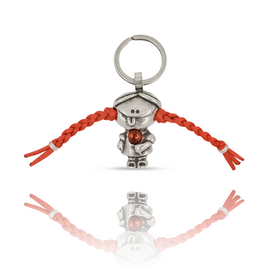 Брелок для ключей серебряный Пеппи UNOde50 Pippi