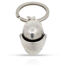 Брелок для ключей серебряный шлем UNOde50 Use your head