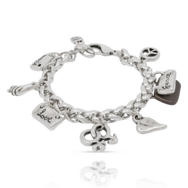 Серебряный браслет c подвесками Счастливая любовь UNOde50 Lakilov