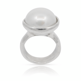Серебряное кольцо женское с жемчугом Превосходный UNOde50 Superlative, Размер (мм): 17,3-17,7