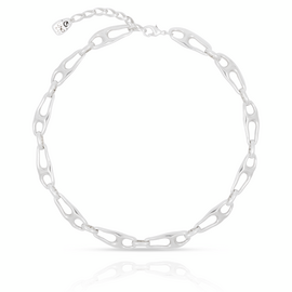 Серебряное ожерелье со звеньями в виде булавки Единственный UNOde50 Be the only one