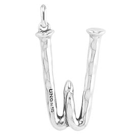 Серебряная подвеска на цепочку Буква W большая UNOde50