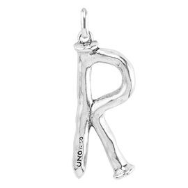 Серебряная подвеска на цепочку Буква R большая UNOde50