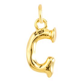 Золотая подвеска на цепочку Буква G малая UNOde50