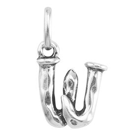 Серебряная подвеска на цепочку Буква W малая UNOde50
