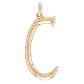 Золотая подвеска на цепочку Буква C большая UNOde50