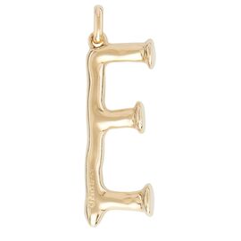 Золотая подвеска на цепочку Буква E большая UNOde50
