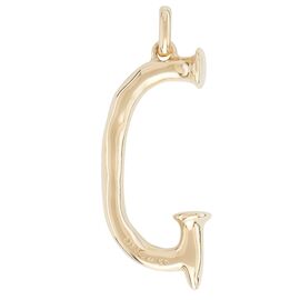 Золотая подвеска на цепочку Буква G большая UNOde50