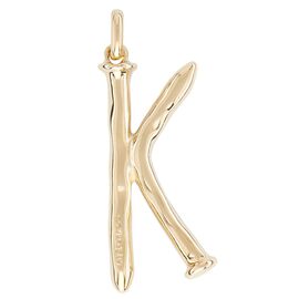 Золотая подвеска на цепочку Буква K большая UNOde50