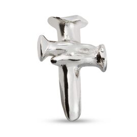 Серебряная моносерьга для пирсинга Крест UNOde50 Take me to church