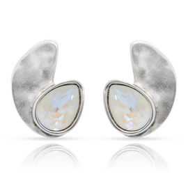 Серебряные серьги женские с кристаллами Сваровски UNOde50 Mrs Begum