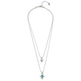 Серебряное колье двойное с муранским стеклом UNOde50 Values