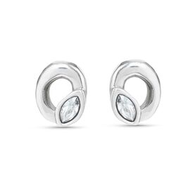 Серебряные серьги женские с кристаллами Сваровски UNOde50 Details