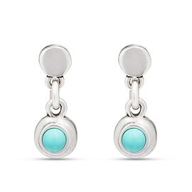 Серебряные серьги женские с муранским стеклом UNOde50 VALUES бирюзовые