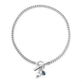 Женское ожерелье серебряное с жемчугом и кристаллом Сваровски UNOde50 Two Expearltional