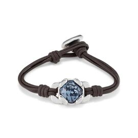 Браслет кожаный женский с кристаллом Сваровски UNOde50 Eyeful