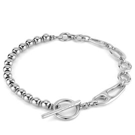 Серебряное колье женское с комбинированными звеньями UNOde50 Cheerful