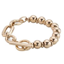 Золотой браслет женский с комбинированными звеньями UNOde50 Cheerful, Размер (мм): 165