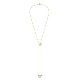 Золотое колье женское длинное Бабочки UNOde50 Volare