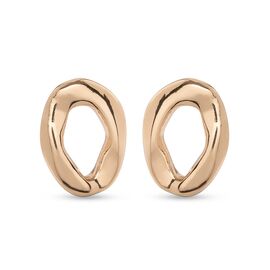 Золотые серьги женские в виде крупного звена UNOde50 Joy of living