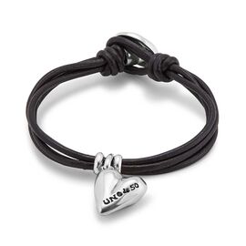 Кожаный браслет на руку с подвеской Сердце UNOde50 Pretty Love