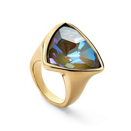 Золотое кольцо с кристаллом Сваровски UNOde50 Ser Camaleonica, Размер (мм): 18,3-18,7