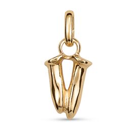 Золотая подвеска Буква V малая UNOde50