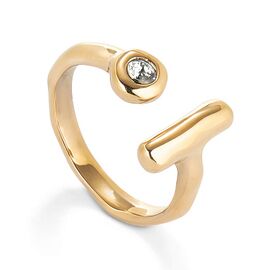 Золотое кольцо женское с топазом UNOde50 Ser Indomable, Размер (мм): 18,3-18,7