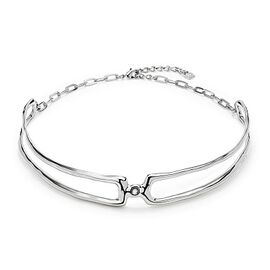 Серебряное ожерелье женское двойное с топазом UNOde50 Ser Indomable