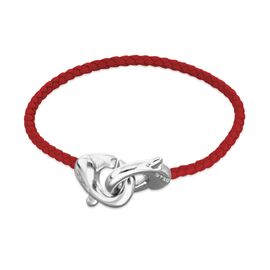 Кожаный браслет карабин с серебром UNOde50 Ser Inseparable