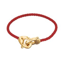 Кожаный браслет карабин с золотом UNOde50 Ser Inseparable