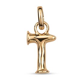 Золотая подвеска Буква T малая UNOde50