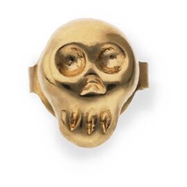 Золотая моносерьга Череп UNOde50 Ser Imparable