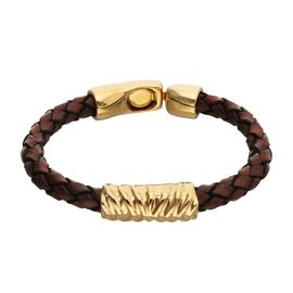Кожаный браслет мужской с золотом UNOde50 Roots