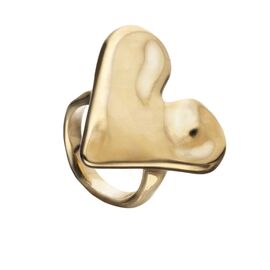 Золотое кольцо женское с сердцем UNOde50 Beat, Размер (мм): 16,3-16,7