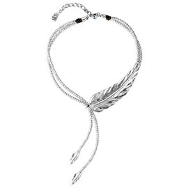 Женское колье галстук с серебром Оперение UNOde50 Feather