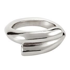 Серебряное кольцо женское в виде двух заполненных трубок UNOde50 Crossed legs, Размер (мм): 17,3-17,7