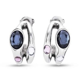 Серебряные серьги женские с кристаллами Сваровски UNOde50 Sunshine