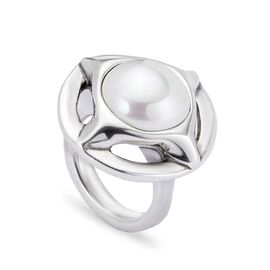 Серебряное кольцо женское с жемчугом UNOde50 Crafted, Размер (мм): 18,3-18,7