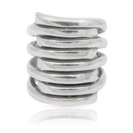 Серебряное кольцо женское широкое Торнадо UNOde50 Tornado, Размер (мм): 16,3-16,7