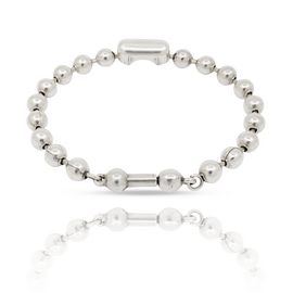 Женский браслет с серебром из сферических бусин UNOde50 Pick 1, Размер (мм): 155