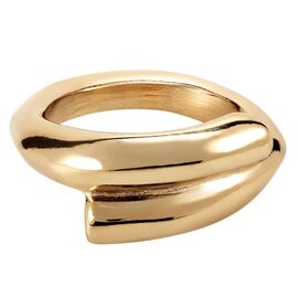 Золотое кольцо женское в виде двух заполненных трубок UNOde50 Crossed legs, Размер (мм): 18,3-18,7