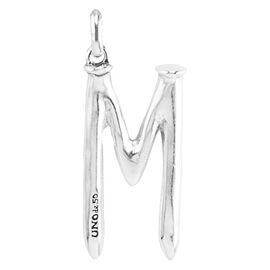 Серебряная подвеска на цепочку Буква M большая UNOde50