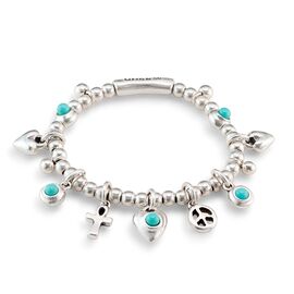 Серебряный браслет женский c подвесками UNOde50 Worship