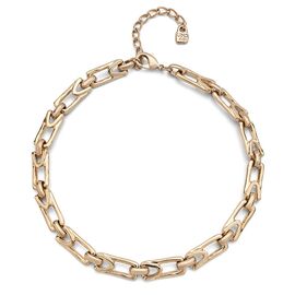 Золотое колье женское с прямоугольными звеньями UNOde50 Splendid