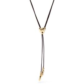 Кожаное колье женское с золотом Влюбленная пара UNOde50 Pretty Love