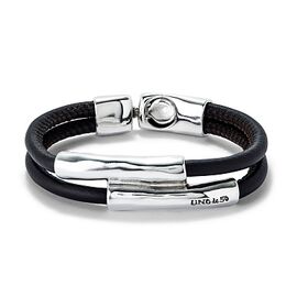 Кожаный браслет с серебром UNOde50 Ser Natural, Размер (мм): 180