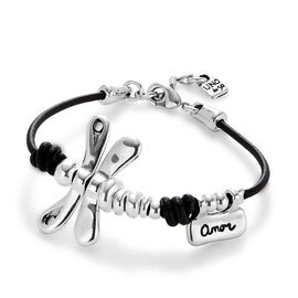 Кожаный браслет женский с серебром UNOde50 Ser Rebelde